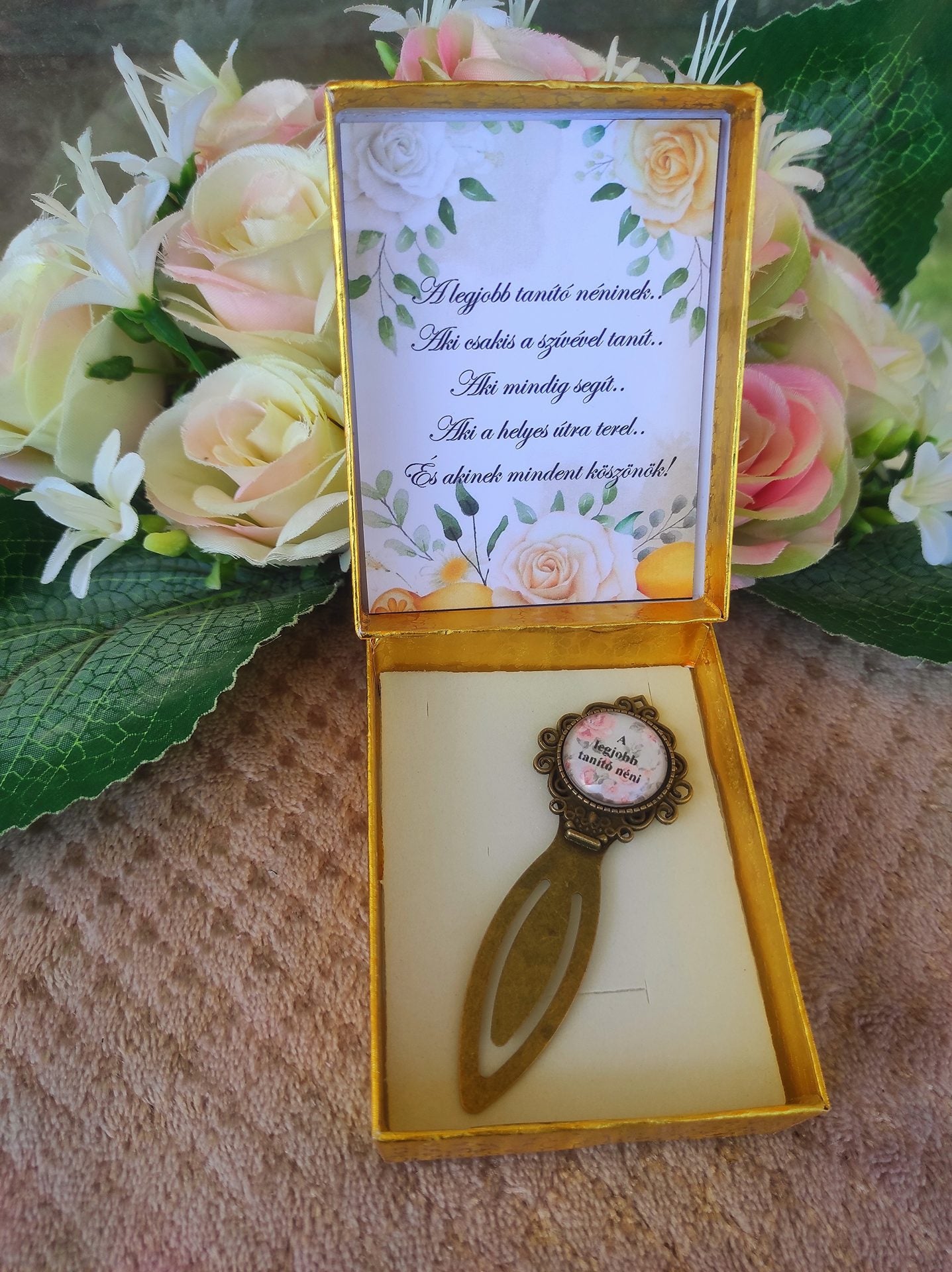 A legjobb tanító néni ajándék könyvjelző